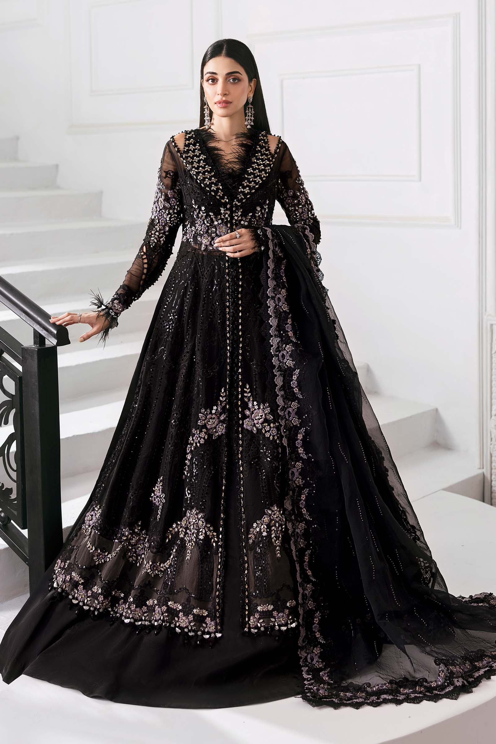 Maxi Dress Pakistani Wedding Formal Dresses Pakistani Long Black