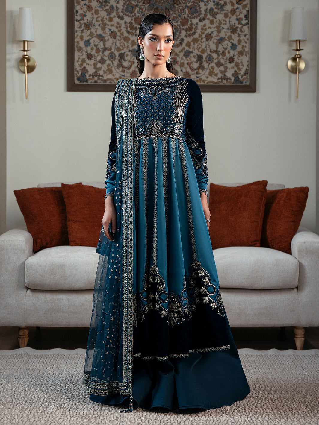 Celestine Blue – Pakistani Designer Dresses