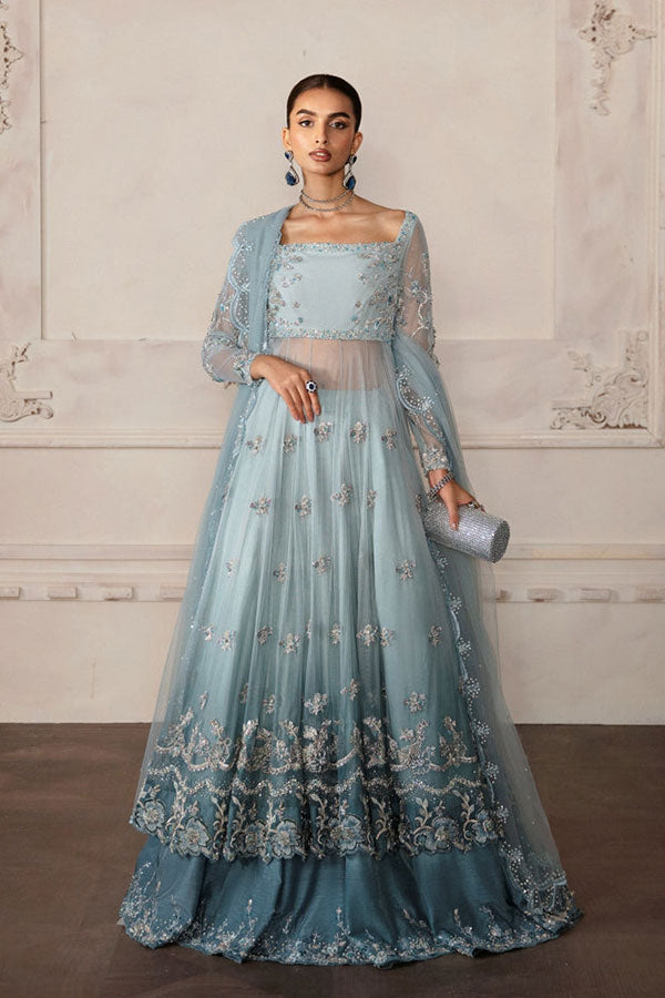 Frozen Aqua Pakistani Designer Dresses Frozen Aqua Pakistani Designer Dresses