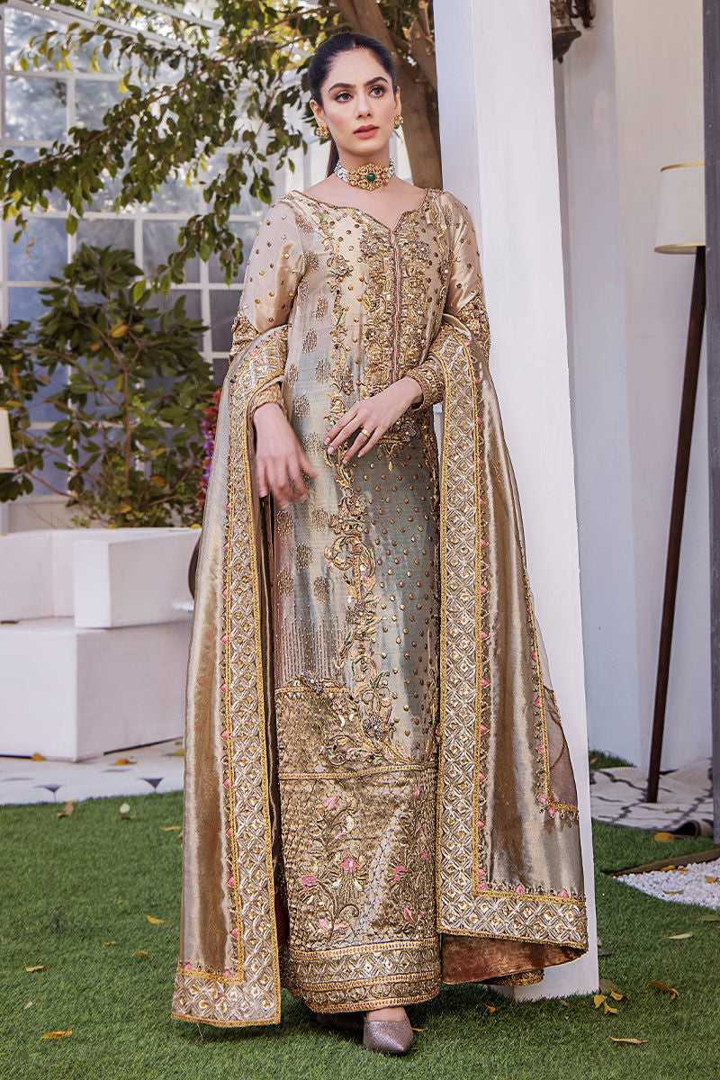 Samar Golden Bronze Pakistani Designer Dresses Samar Golden Bronze Pakistani Designer Dresses
