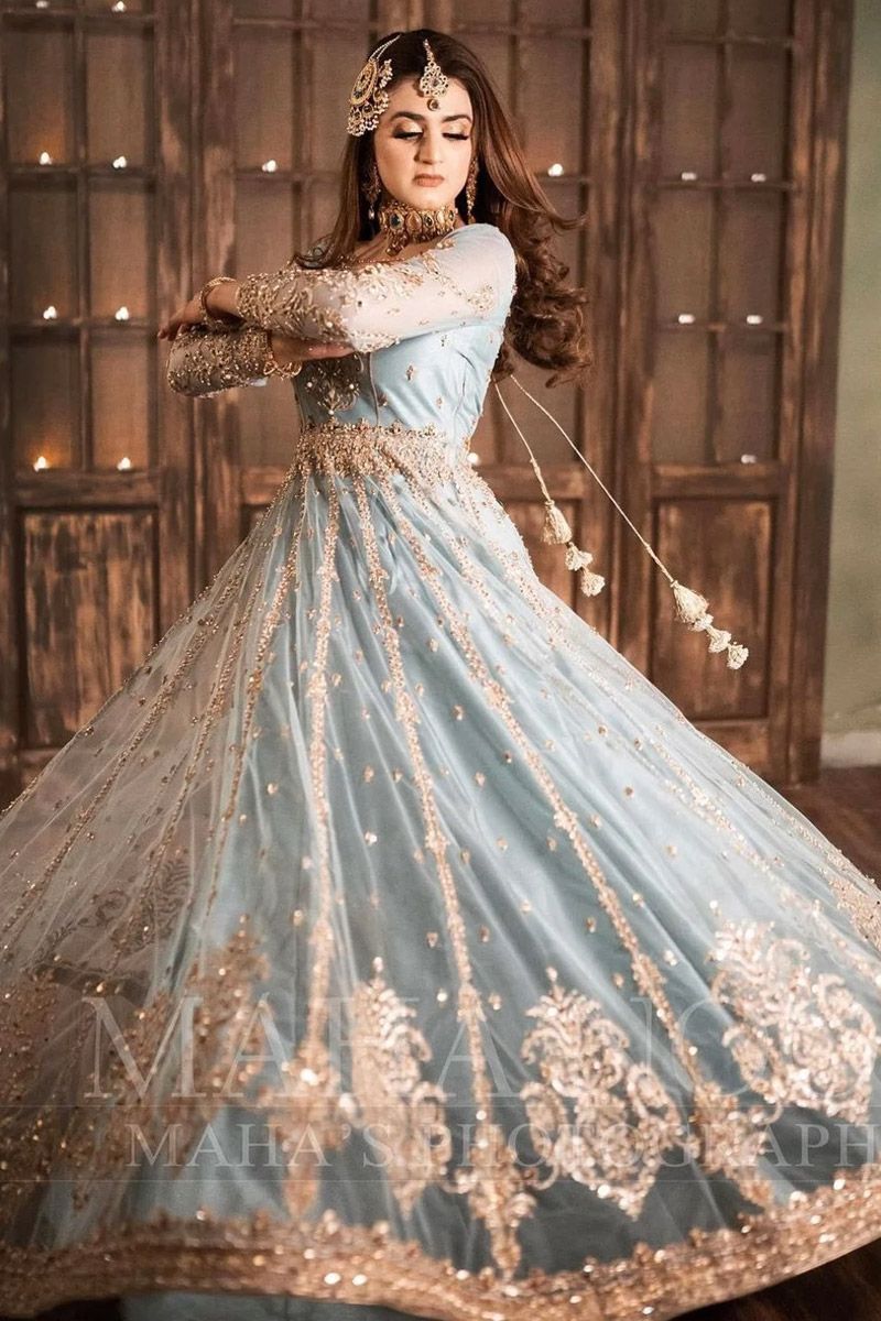 Aqua Blue Pakistani Designer Dresses Aqua Blue Pakistani Designer Dresses