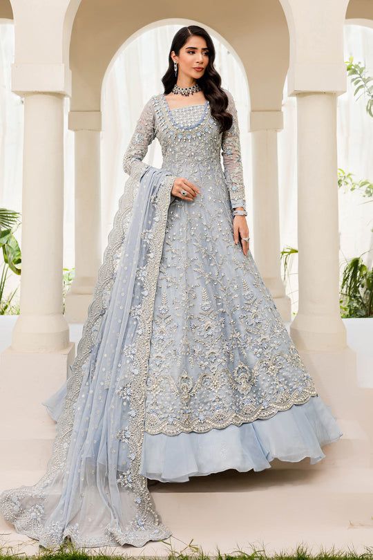 ice blue walima dress Aleema Ice Blue with Modern Styling