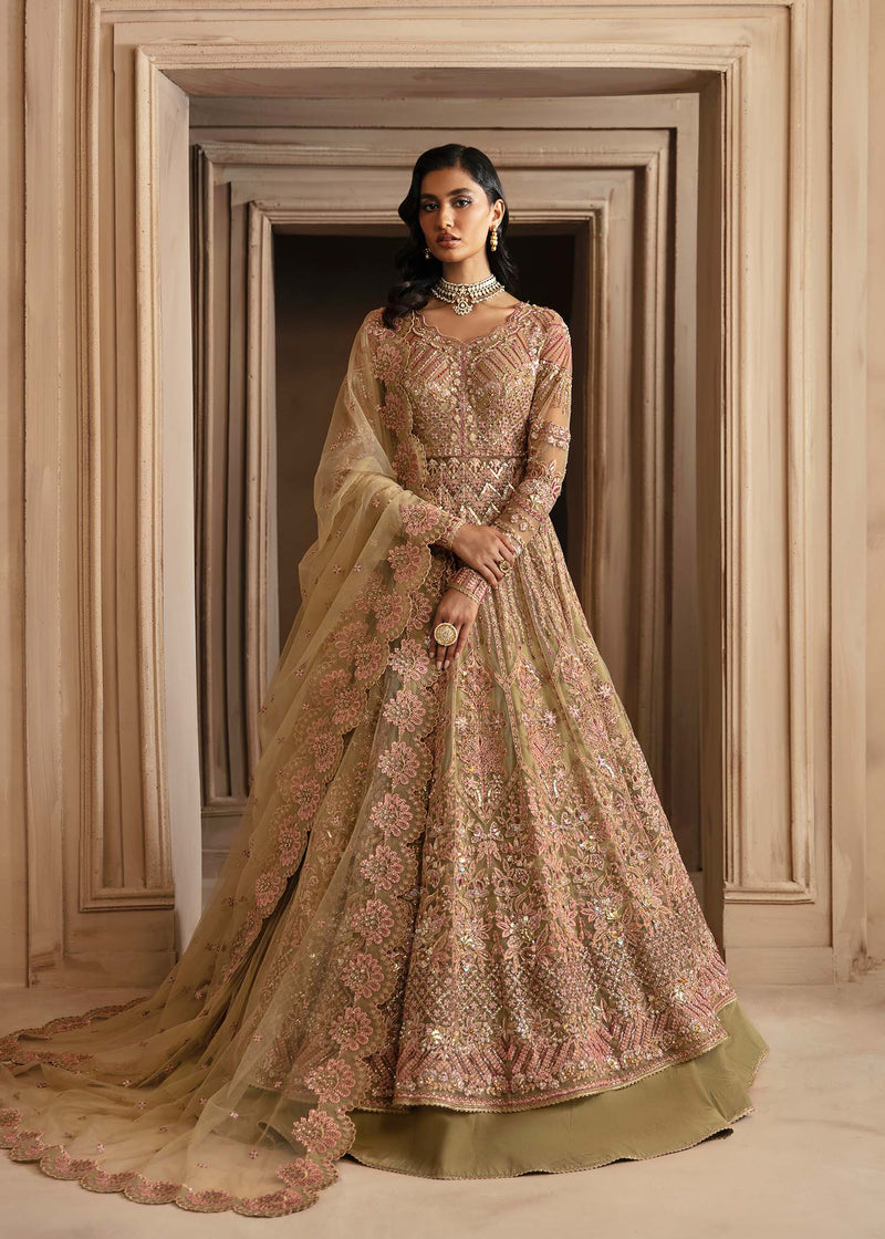 brown wedding dress pakistani Chocolate Brown Embroidered Sharara Kameez Wedding Dress MEDIUM