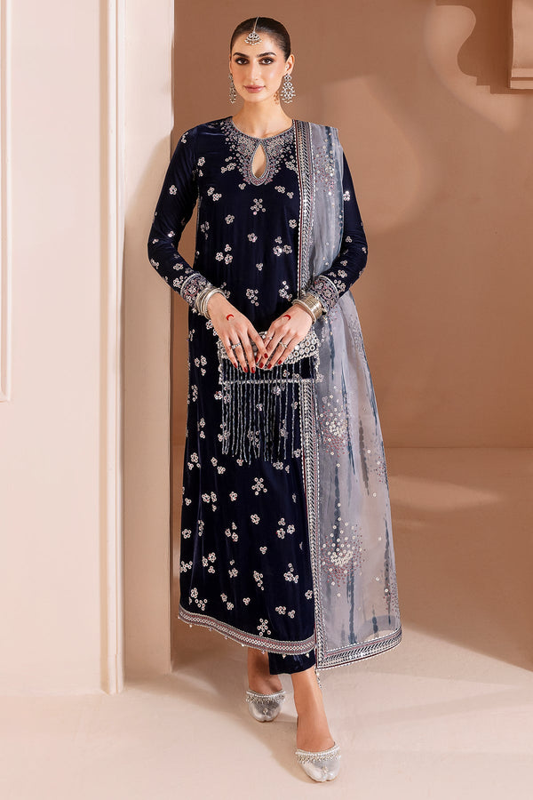 Embroidered Velvet Formal CVF D-03