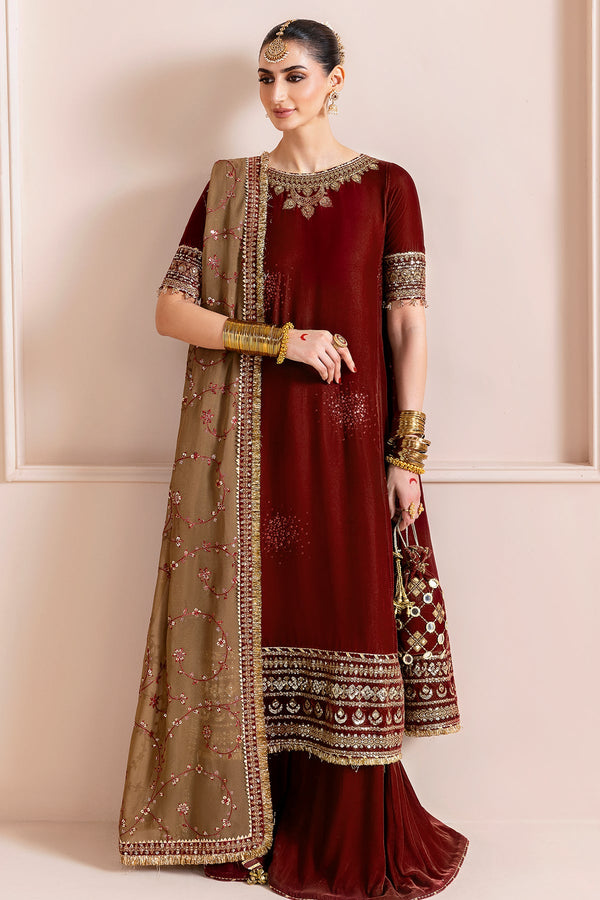 Embroidered Velvet Formal CVF D-13