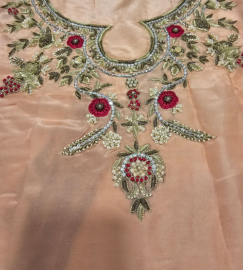 zardosi work designs dresses Handmade Zardozi Work with Micro Velvet and Organza Dupata