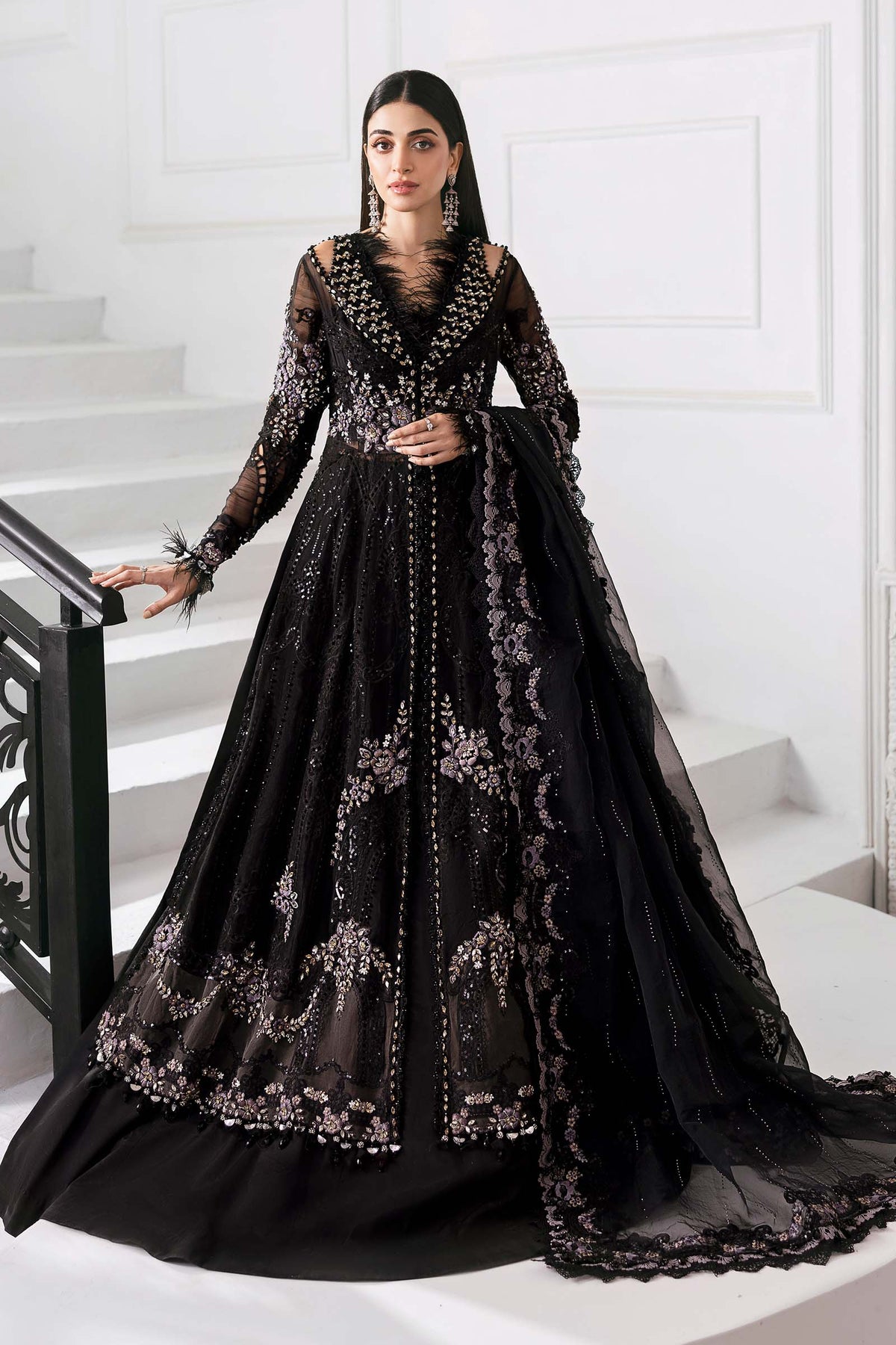 black party dress pakistani Rangreza Black Designed Online Pakistani Dresses