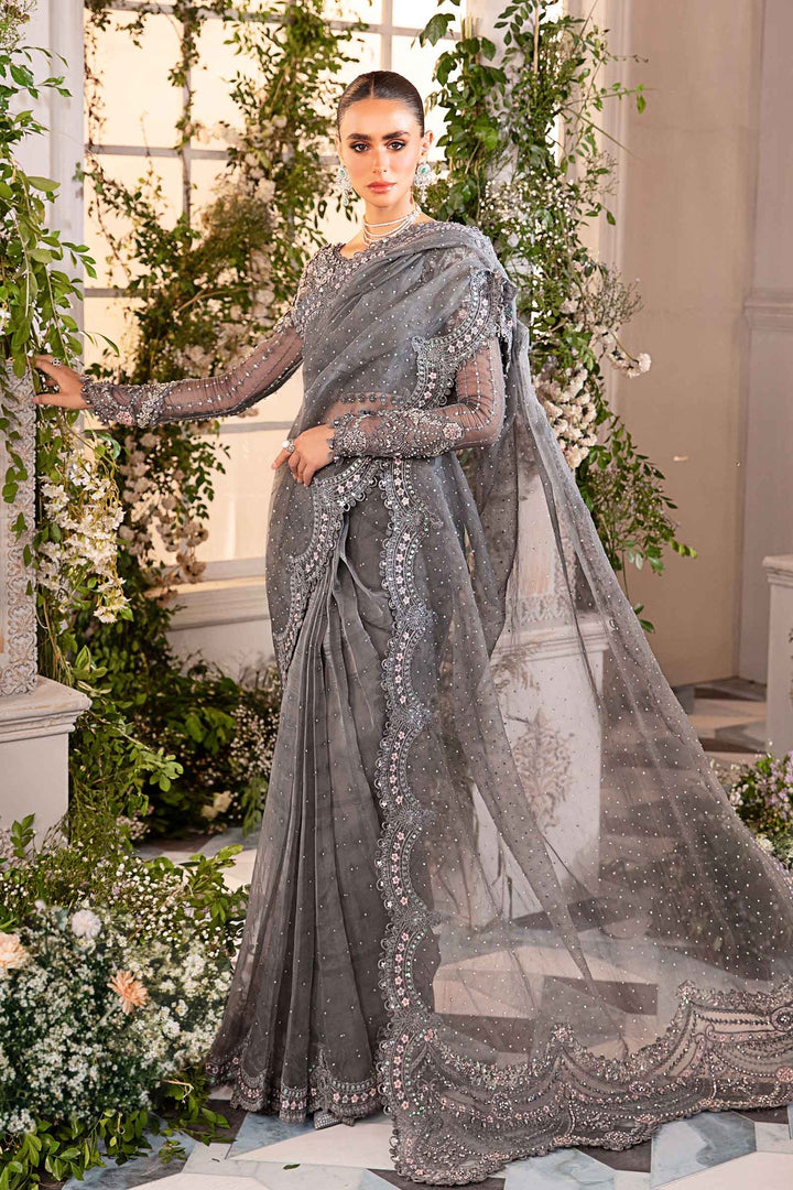 grey wedding dress pakistani Royal Lehenga Gown Dupatta Grey Bridal Dress Pakistani Online MEDIUM