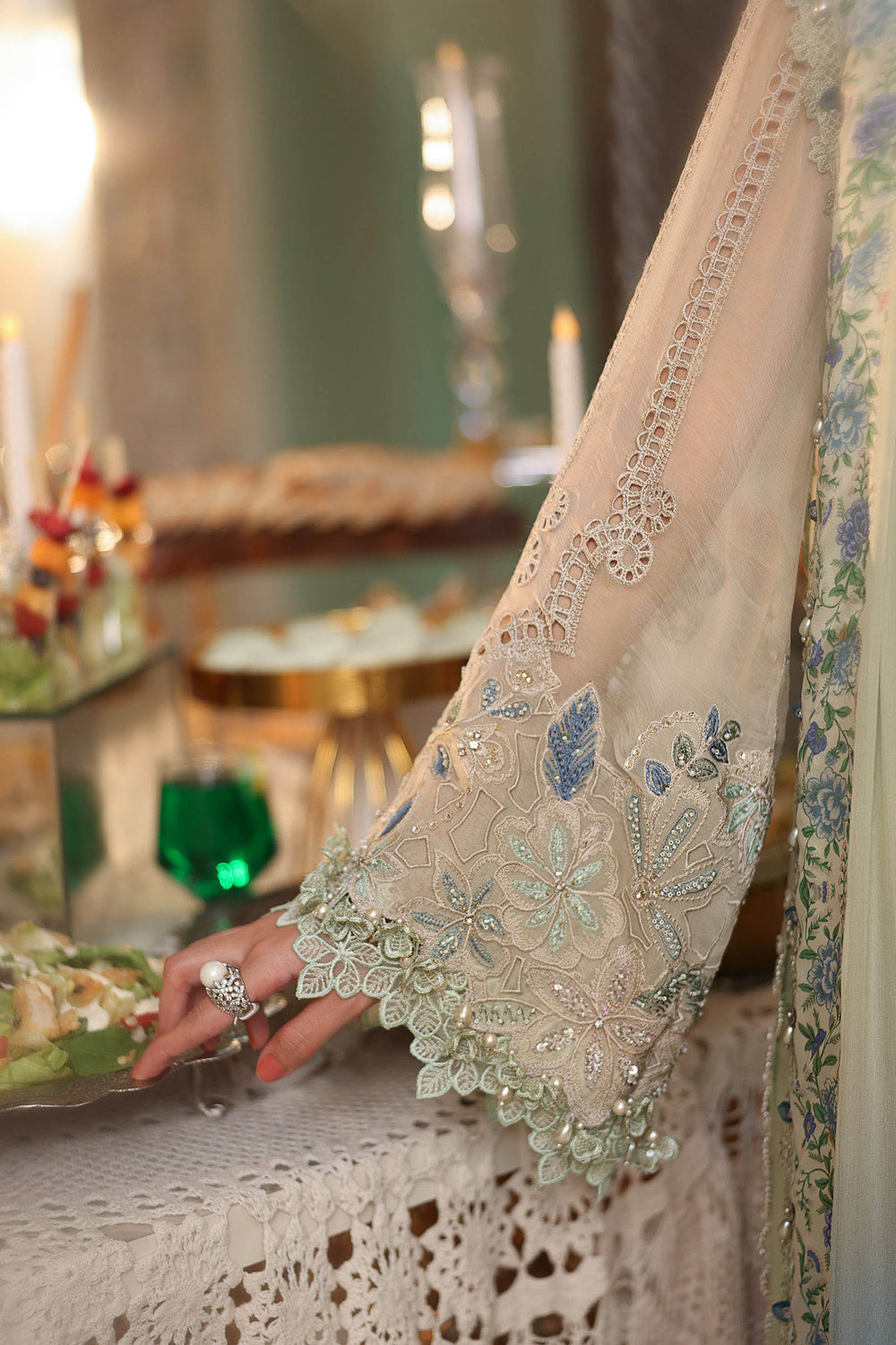 Luxury Green Chiffon Pakistani Suit