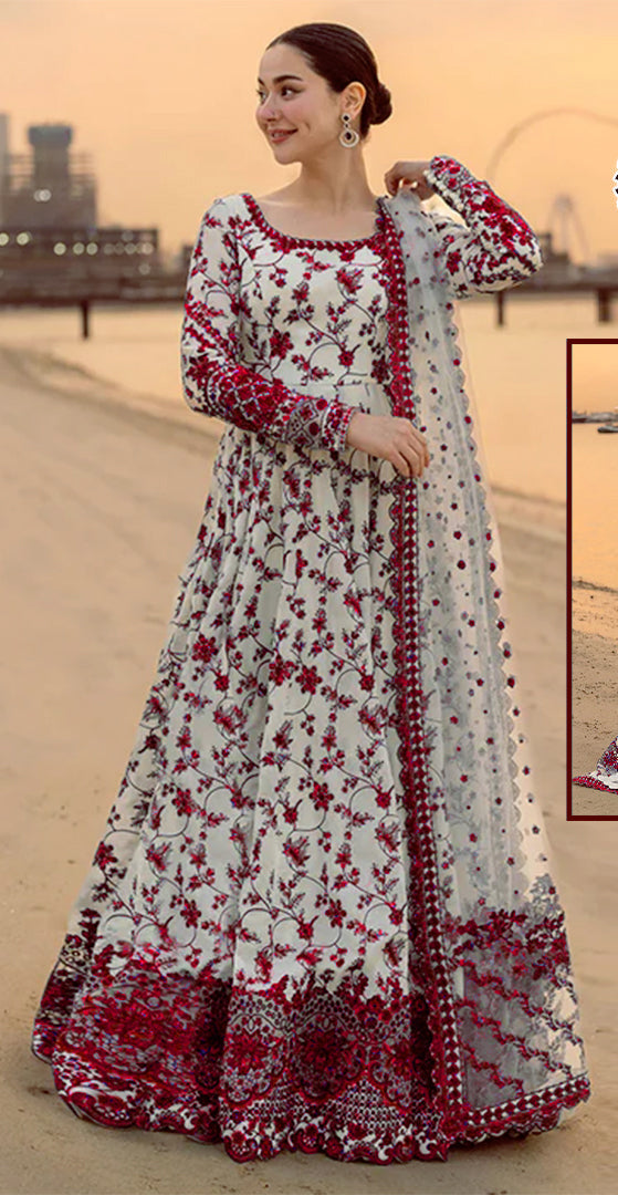 lawn maxi dress pakistani Jehona red pakistani lawn salwar kameez maxi dress summer collection –  Pakistani Designer Dresses