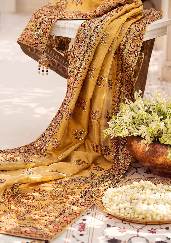 gold shawl for dress WEDDING FESTIVE '24 VOL. 2 and its generous size Pistola Tavi Pop Over Color:#9 Blue Non-traditional