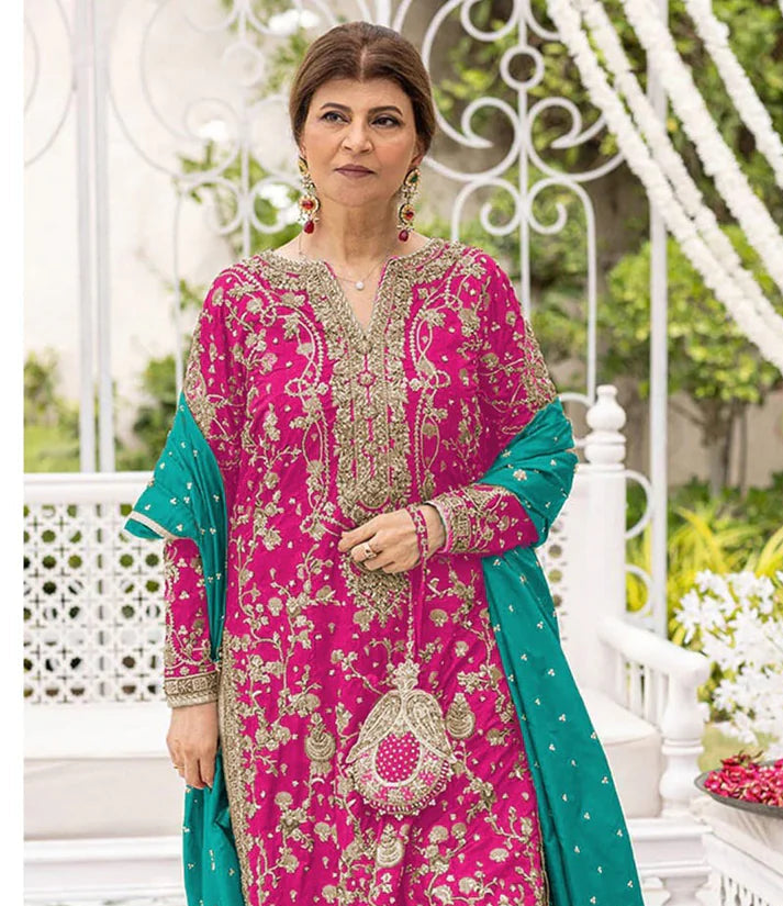 hot pink pakistani dress avisa indian wedding bridal dresses mehndi nikkah outfits usa uk – Pakistani Designer Dresses pakistani shocking pink lehenga