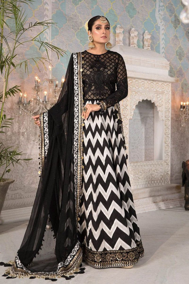 Maria b Black and White with Gold (BD-2203) – Pakistani Designer Dresses