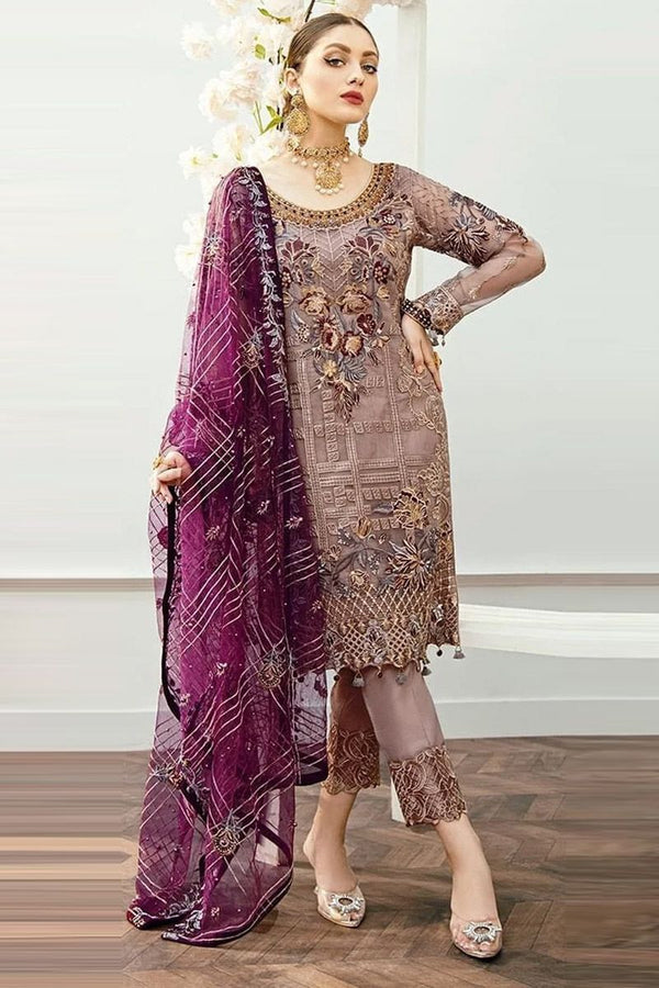 Ramsha chiffon collection beige