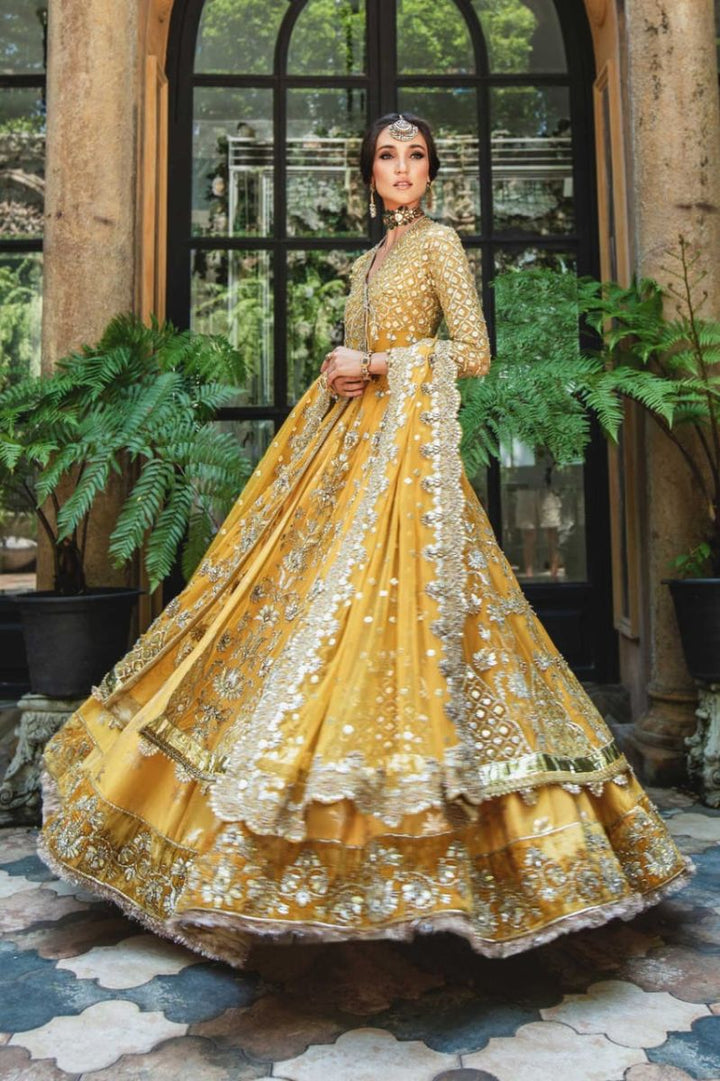 Maria B Couture bridal Yellow MC-801-Ardress Pakistani Designer Dresses Maria B Couture bridal Yellow MC-801-Ardress Pakistani Designer Dresses