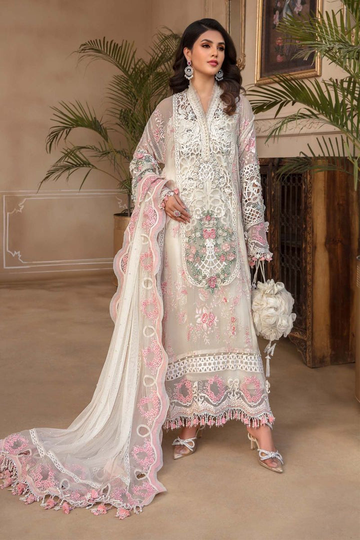 Maria B Chiffon white pink – Pakistani Designer Dresses Maria B Chiffon white pink – Pakistani Designer Dresses