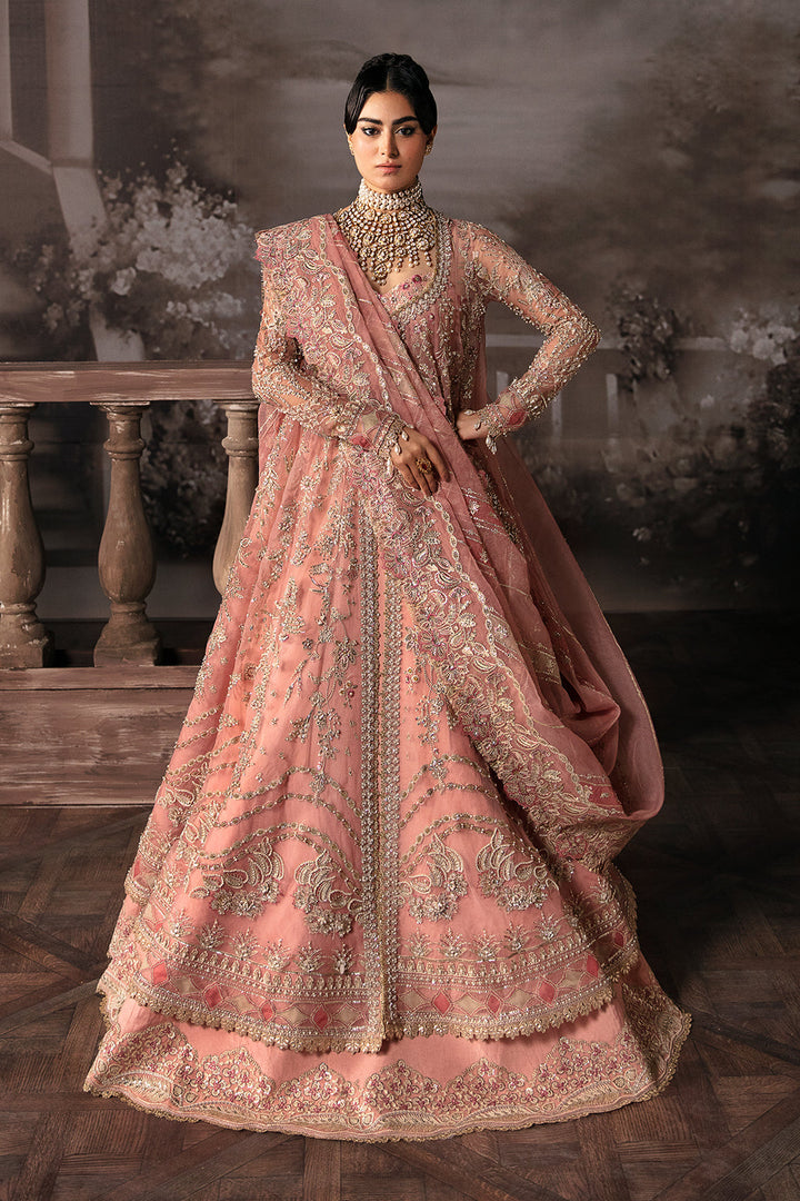 rose gold wedding dress pakistani Beautiful Pakistani designer bridal dress in tea pink color # B3303