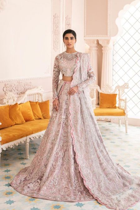 Republic Latest Pakistani Wedding dress Bridal Lehenga Choli Custom stitched WF-41 Pink