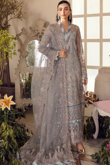 Afrozeh custom stitch Long shirt style Wedding Dress La Fuchsia LUCIA