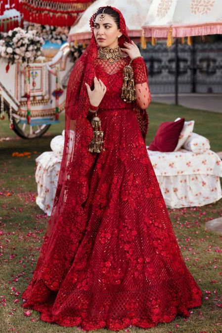 Afrozeh Shehnai Wedding Formals'22 Red AFREEN