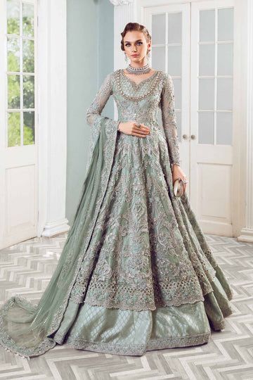 MARIA B COUTURE SEA GREEN MC-805 Pakistani wedding dress indian dresses salwar kameez embroidered chiffon eid style suit womens clothes custom stitch latest collection