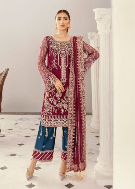 AKBAR ASLAM AGAVE SKU U-1338 Pakistani wedding dress indian dresses salwar kameez embroidered chiffon eid style suit womens clothes custom stitch latest collection