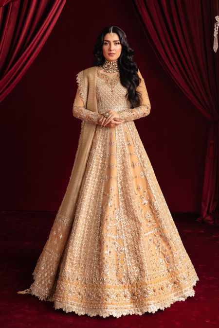 QALAMKAR HR 01 FARIYA Pakistani Dresses Wedding Mehndi Clothes Angrakha Style blue Indian embroidery dress Eid Party Suit Salwar Kameez Guest stitch Outfit Nikkah
