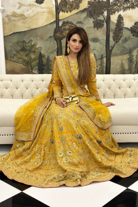 ERUM KHAN BASANTI Pakistani Dresses Wedding Mehndi Clothes Angrakha Style blue Indian embroidery dress Eid Party Suit Salwar Kameez Guest stitch Outfit Nikkah