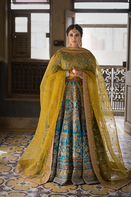 ERUM KHAN MEHRUNISA Pakistani Dresses Wedding Mehndi Clothes Angrakha Style blue Indian embroidery dress Eid Party Suit Salwar Kameez Guest stitch Outfit Nikkah