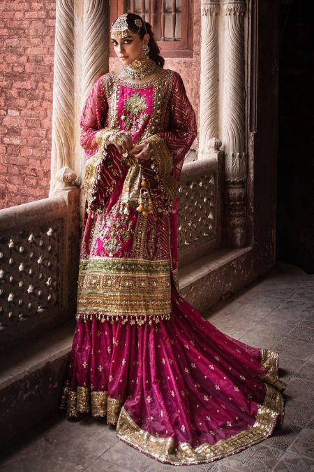 Naranji Bagh Pakistani Dress wedding sharara Style eid guest outfit 