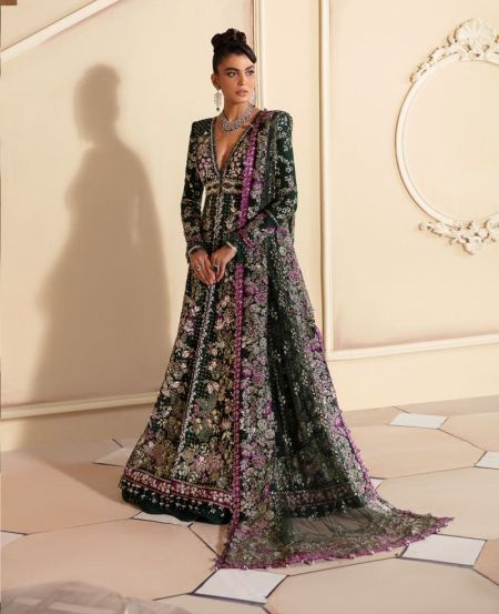 Luxury Wedding guest Dresses Pakistani Peshwas Frock Style RWU-23-D1