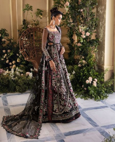 Luxury Pakistani Wedding guest Dresses Peshwas Frock Style RWU-23-D7
