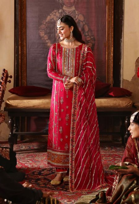 Pink Pakistani Wedding Dress mehndi outfit luxury formal GH05