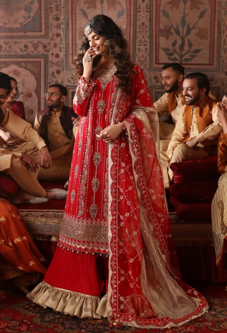 Pakistani wedding Wear Dress Flapper style luxury formal GH09