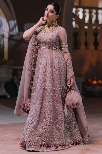 Pink Pakistani Wedding Dress Peshwas Frock Style Aysel