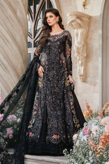 EMBROIDERED SUIT BD-2802 Black Gown
