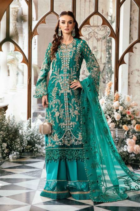 EMBROIDERED SUIT BD-2806 Green