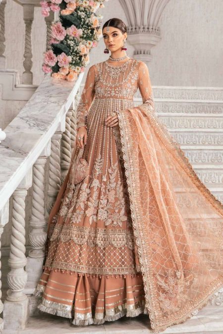 EMBROIDERED SUIT BD-2804 ASH PINK
