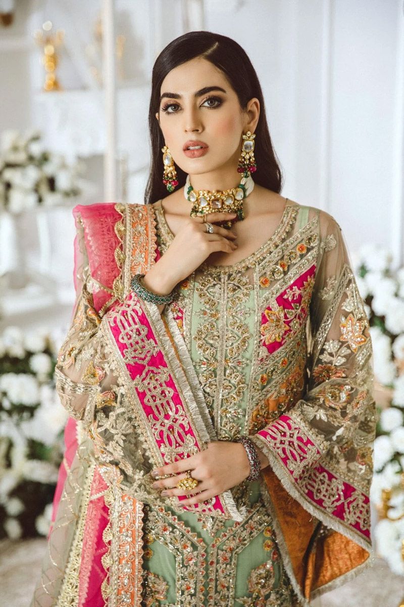 Maryum N Maria custom stitch salwar kameez style Wedding Dress mehendi ...